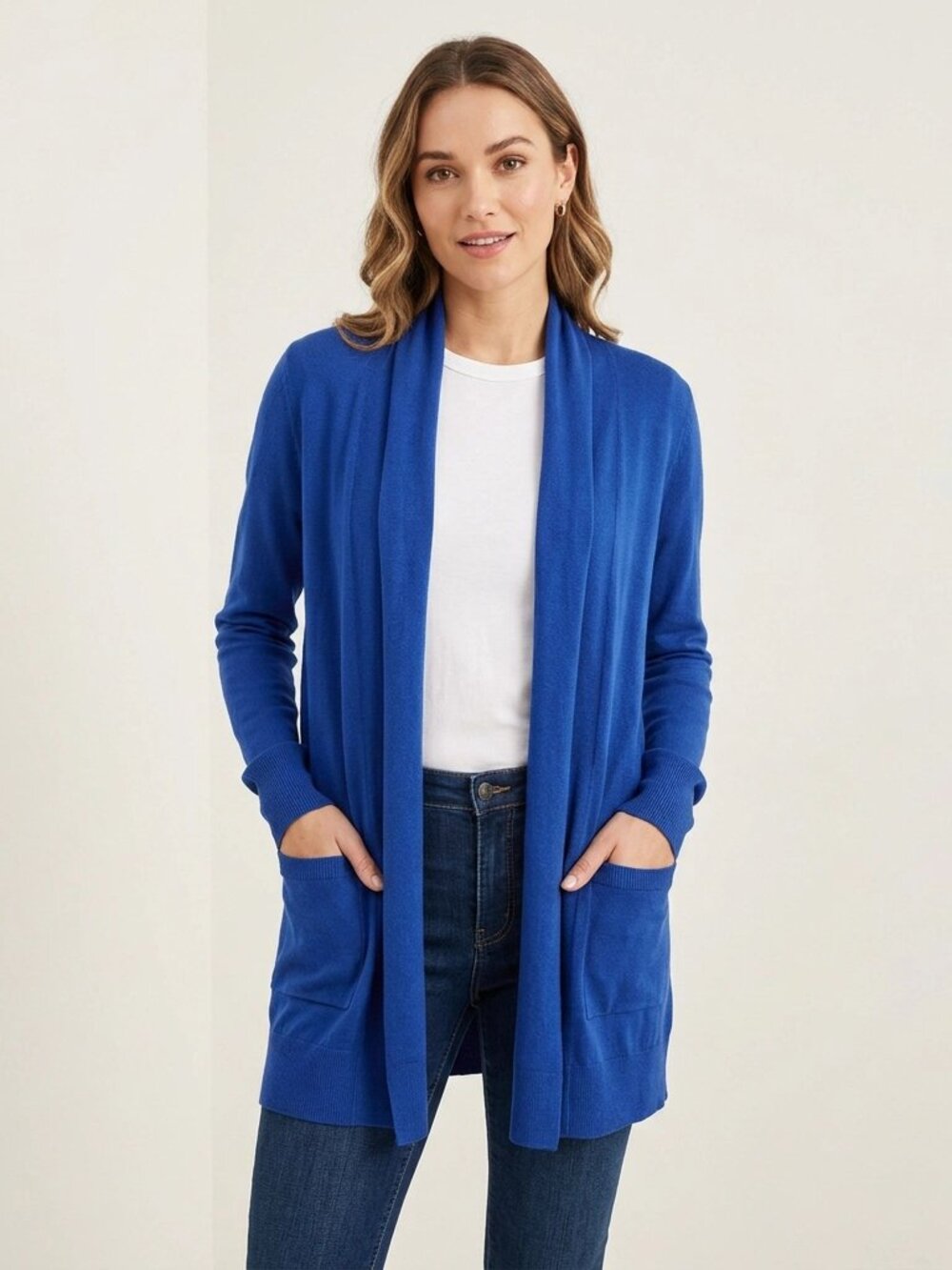 Merona Cobalt Blue Open Front Cardigan S/P